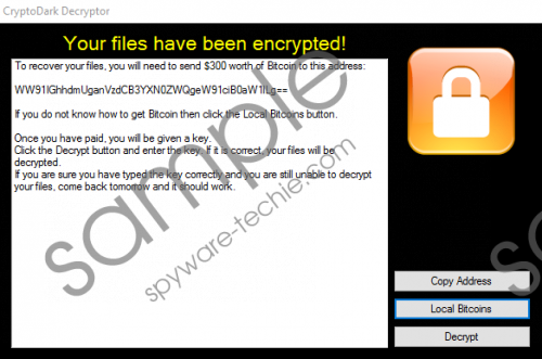 Cryptodark Ransomware Removal Guide