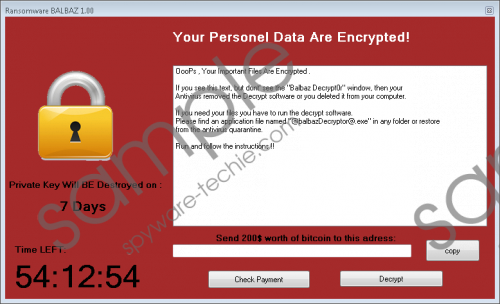 Balbaz Ransomware Removal Guide