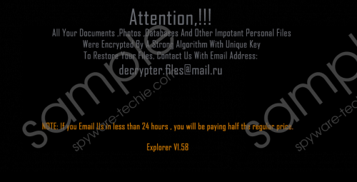 Explorer Ransomware Removal Guide
