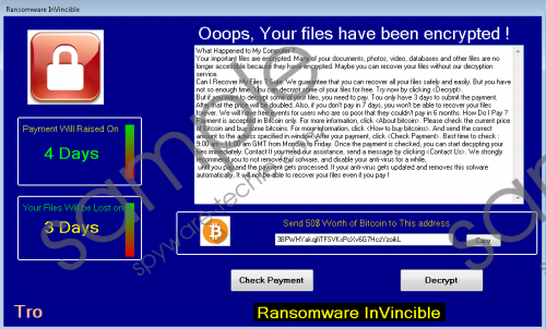 Invincible Ransomware Removal Guide