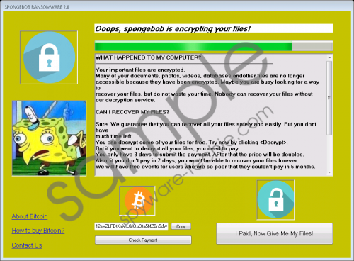 Spongebob Ransomware Removal Guide