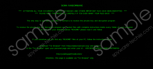Sigma Ransomware Removal Guide