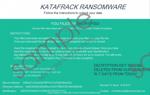 Katafrack Ransomware Removal Guide