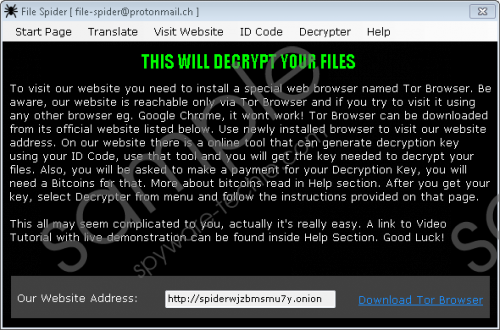 File Spider Ransomware Removal Guide