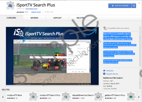 iSportTV Search Plus Extension Removal Guide