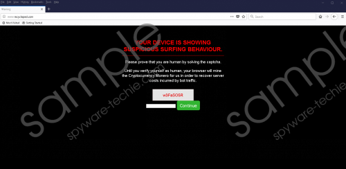 Your Device Is Showing Suspicious Surfing Behaviour Page Removal Guide