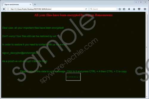 Sigrun Ransomware Removal Guide