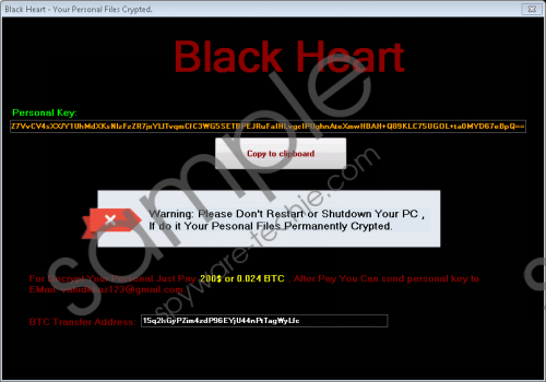 Blackheart Ransomware Removal Guide