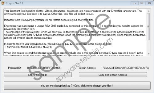 CryptoNar Ransomware Removal Guide