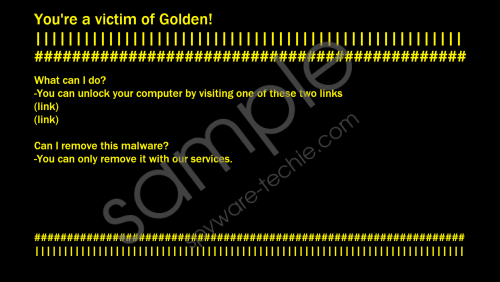 Golden Ransomware Removal Guide