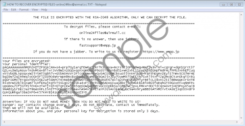 online24files@airmail.cc Ransomware Removal Guide