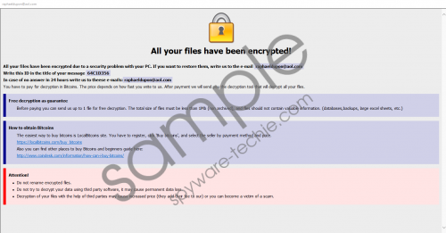 raphaeldupon@aol.com Ransomware Removal Guide