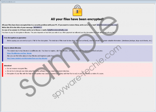 helpfilerestore@india.com Ransomware Removal Guide