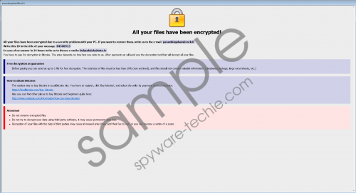 parambingobam@cock.li Ransomware Removal Guide