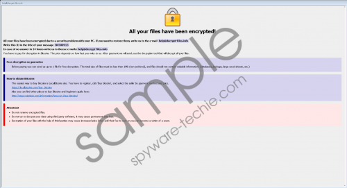 help@decrypt-files.info Ransomware Removal Guide