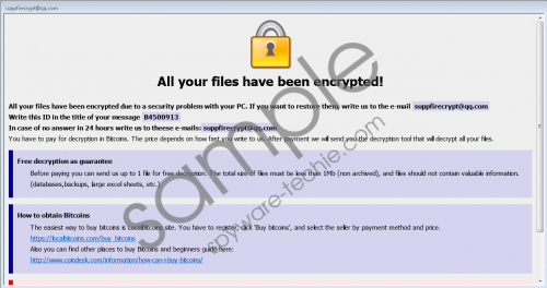 suppfirecrypt@qq.com Ransomware Removal Guide