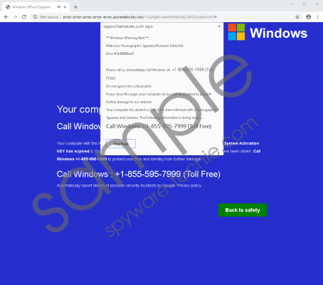 Windows Warning Alert +1-855-595-7999 Removal Guide