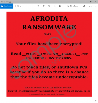 Afrodita Ransomware Removal Guide