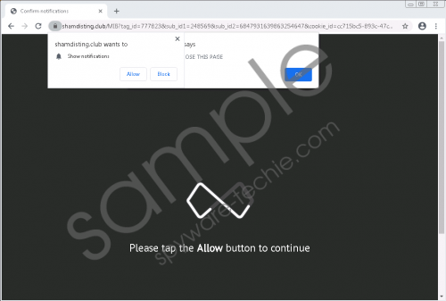 Shamdisting.club Removal Guide