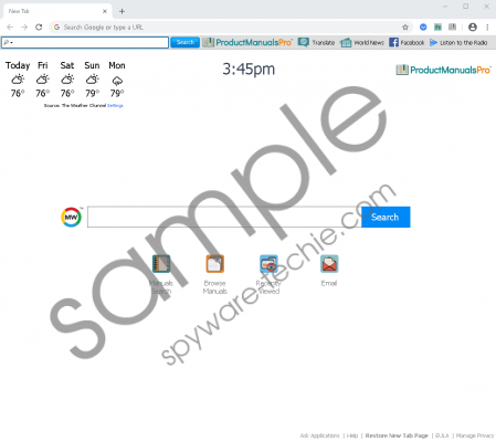 ProductManualsPro Toolbar Removal Guide