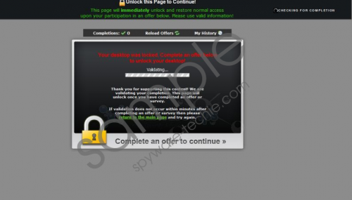 Complete an Offer to Continue Virus Removal Guide