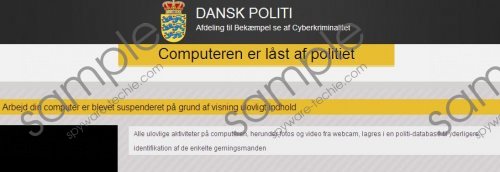 Computeren er låst af politiet Virus Removal Guide