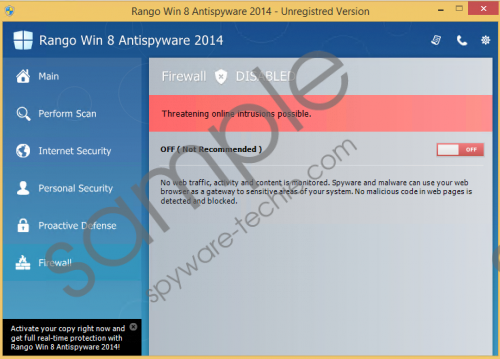 Rango Win 8 Antispyware 2014 Removal Guide