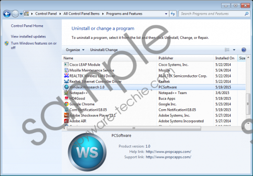 WindeskWinsearch Removal Guide