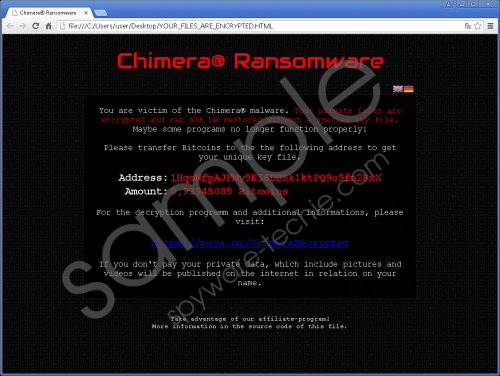 Chimera Ransomware Removal Guide