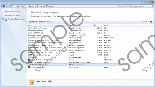 VitalBrowserHelper Removal Guide