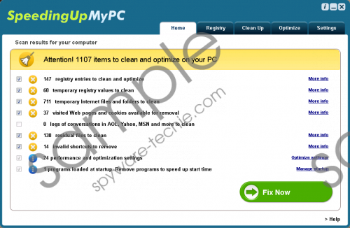 SpeedingUpMyPC Removal Guide