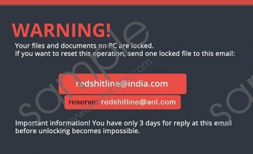 Redshitline Ransomware Removal Guide