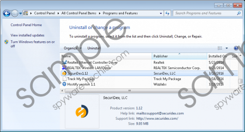 SecuriDex Removal Guide
