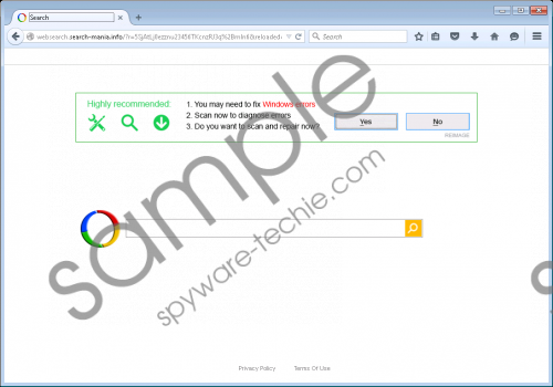 Websearch.search-mania.info Removal Guide