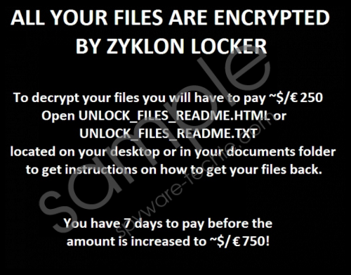 Zyklon Ransomware Removal Guide