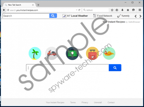 Search.yourinstantrecipes.com Removal Guide