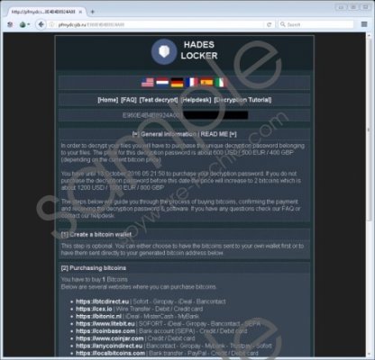 Hades Locker Ransomware Removal Guide