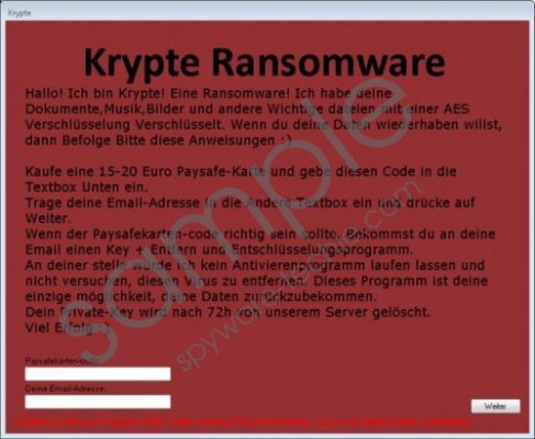 Krypte Ransomware Removal Guide