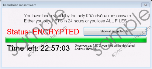 Kaandsona Ransomware Removal Guide