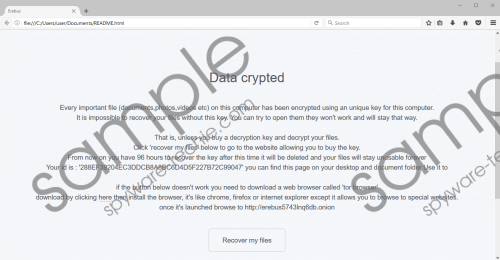 Erebus 2017 Ransomware Removal Guide