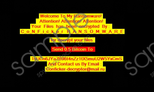 CoNFicker Ransomware Removal Guide