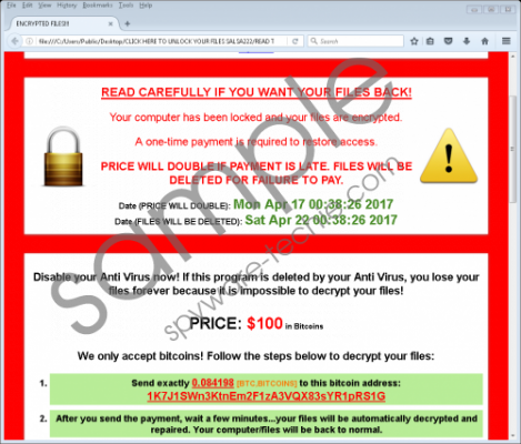Salsa Ransomware Removal Guide