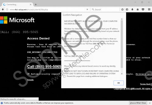 Important Security Alert from Windows Tech Support fake alert Removal Guide