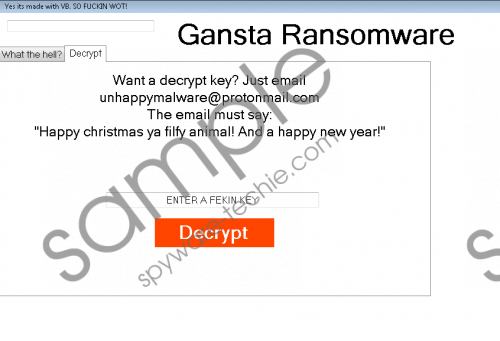 Gansta Ransomware Removal Guide