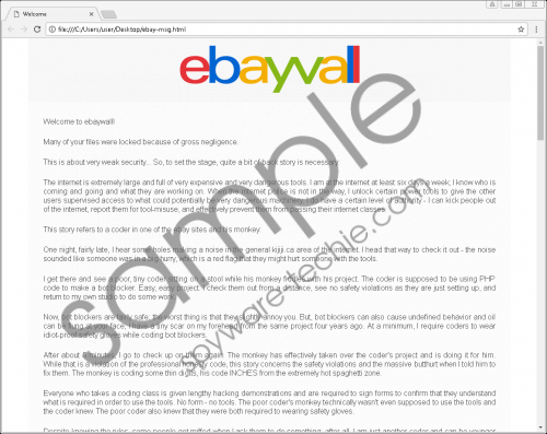 eBayWall Ransomware Removal Guide