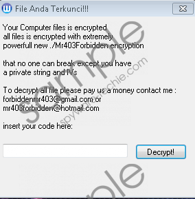 Mr403Forbidden Ransomware Removal Guide