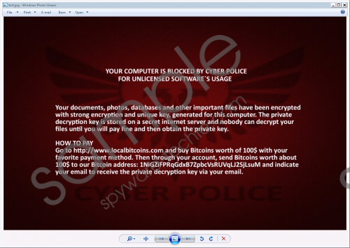 Cyber Police Ransomware Removal Guide