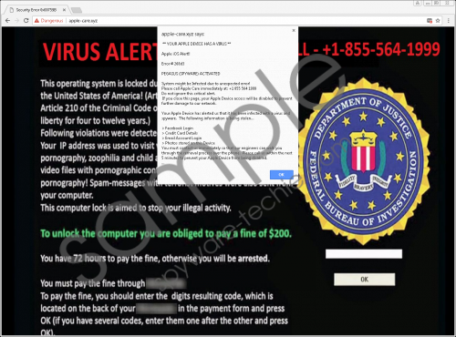 Pegasus Spyware Activated Fake Alert Removal Guide