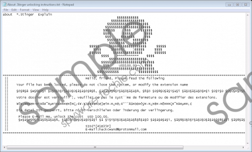 Stinger Ransomware Removal Guide