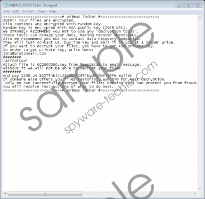 AnimusLocker Ransomware Removal Guide